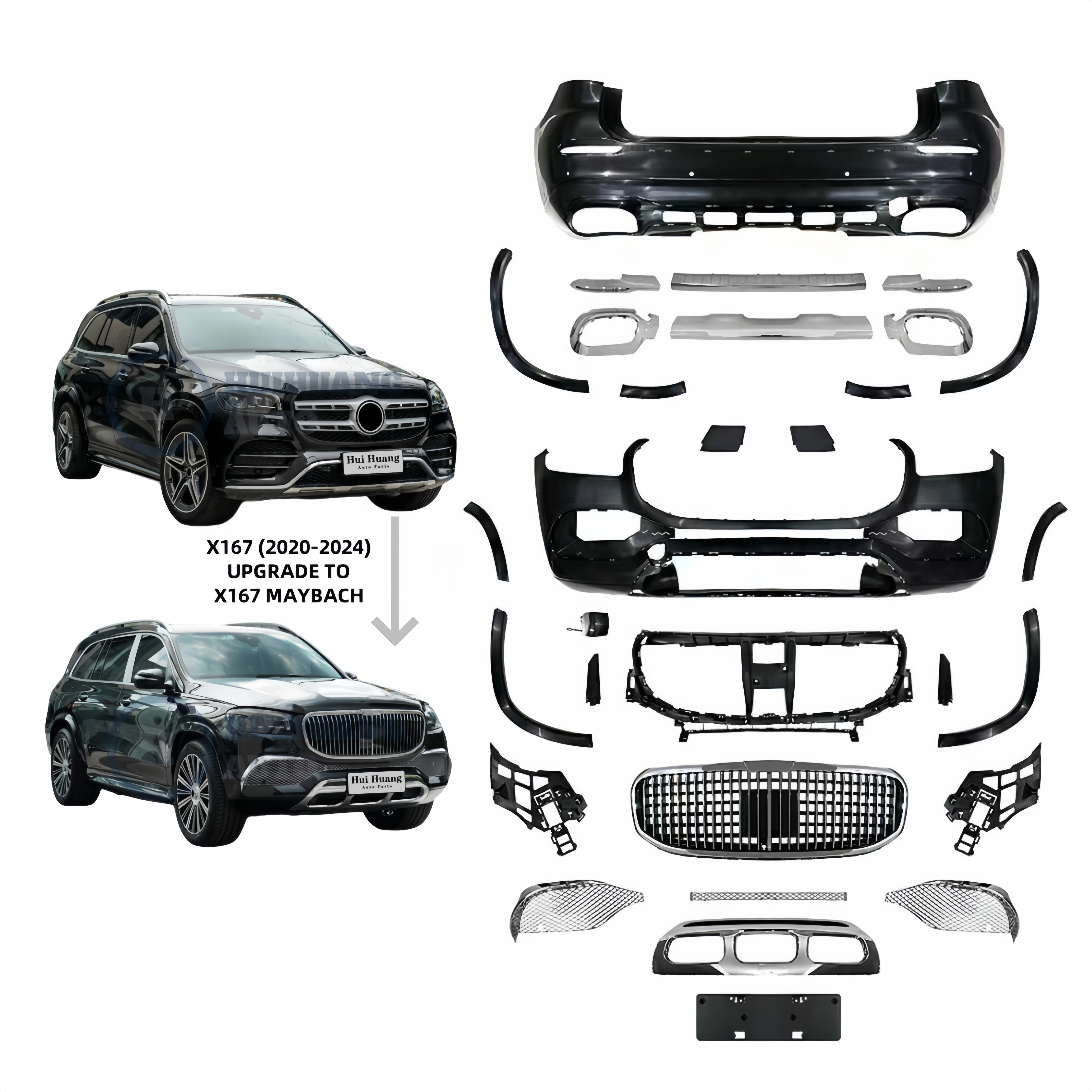 Auto Part Bumper Car Bodykit Full Body Kit Set Upgrade Maybah GLS600 GLS480 Facelift for GLS Class X167 GLS450 GLS400 2020-2024
Auto Part Bumper Car Bodykit Full Body Kit Set Upgrade Maybah GLS600 GLS480 Facelift for GLS Class X167 GLS450 GLS400 2020-2024