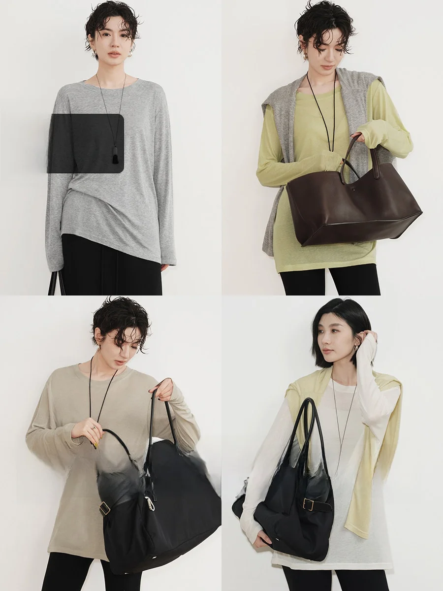 Amyy Studios Cloud Soft Air T Loose Long Sleeve round Neck Mixed Wool T-Shirt Women's Commute Style Spring Pure Color
Amyy Studios Cloud Soft Air T Loose Long Sleeve round Neck Mixed Wool T-Shirt Women's Commute Style Spring Pure Color