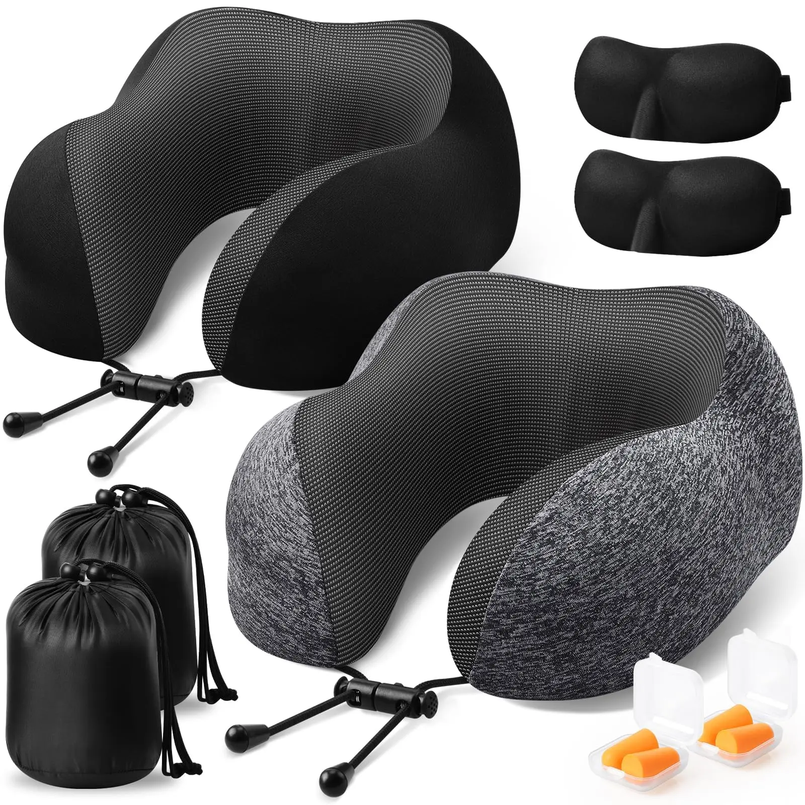 Travel Pillow for Sleeping Airplane, Memory Foam Neck Pillow with Adjustable Clasp, Removable Cover & Set
Travel Pillow for Sleeping Airplane, Memory Foam Neck Pillow with Adjustable Clasp, Removable Cover & Set