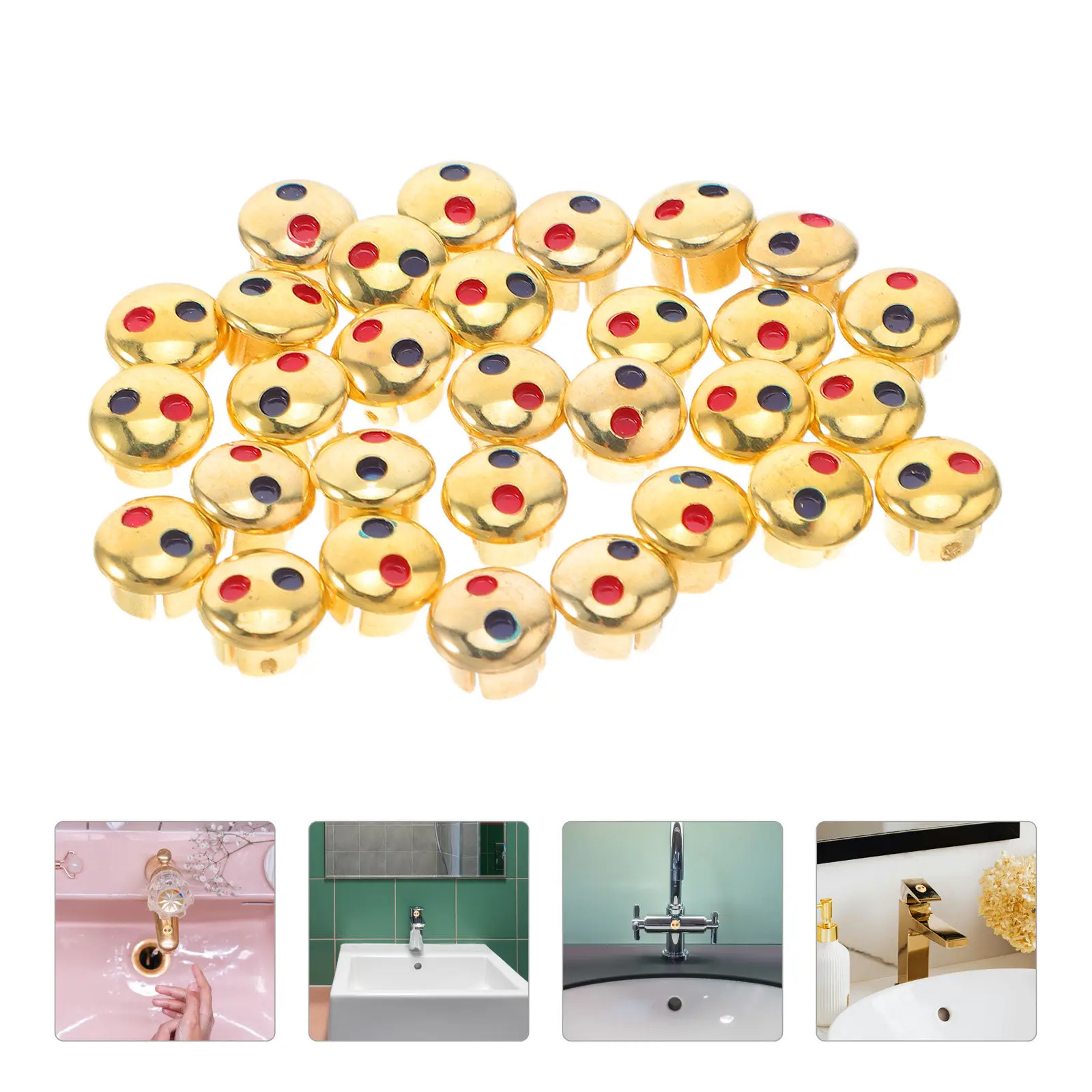 30Pcs Faucet Handle Hole Plug Cold and Hot Water Label Red Blue Fade-Resistant for Kitchen Bathroom Rv Sink Faucet Cap
30Pcs Faucet Handle Hole Plug Cold and Hot Water Label Red Blue Fade-Resistant for Kitchen Bathroom Rv Sink Faucet Cap