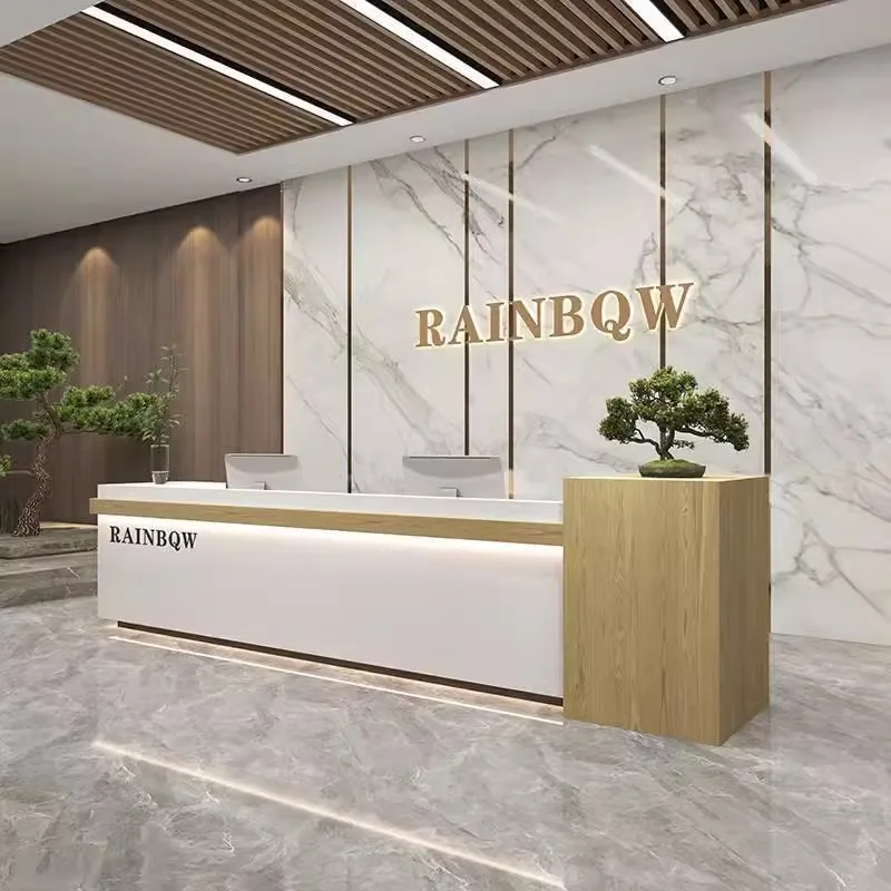 Light luxury simple modern company hotel training institution paint front desk checkout page bar
Light luxury simple modern company hotel training institution paint front desk checkout page bar