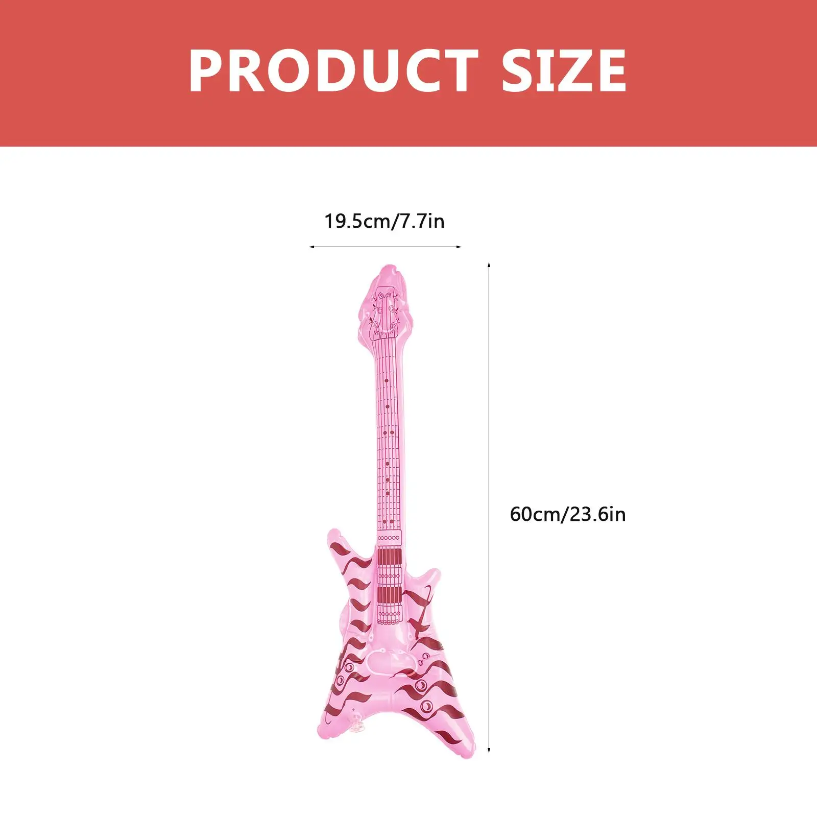 Inflatable Rock 60cm Bass Guitar Toy Decorative Musical Blowing Up Guitar Party Prop Lightweight Safe Design
Inflatable Rock 60cm Bass Guitar Toy Decorative Musical Blowing Up Guitar Party Prop Lightweight Safe Design