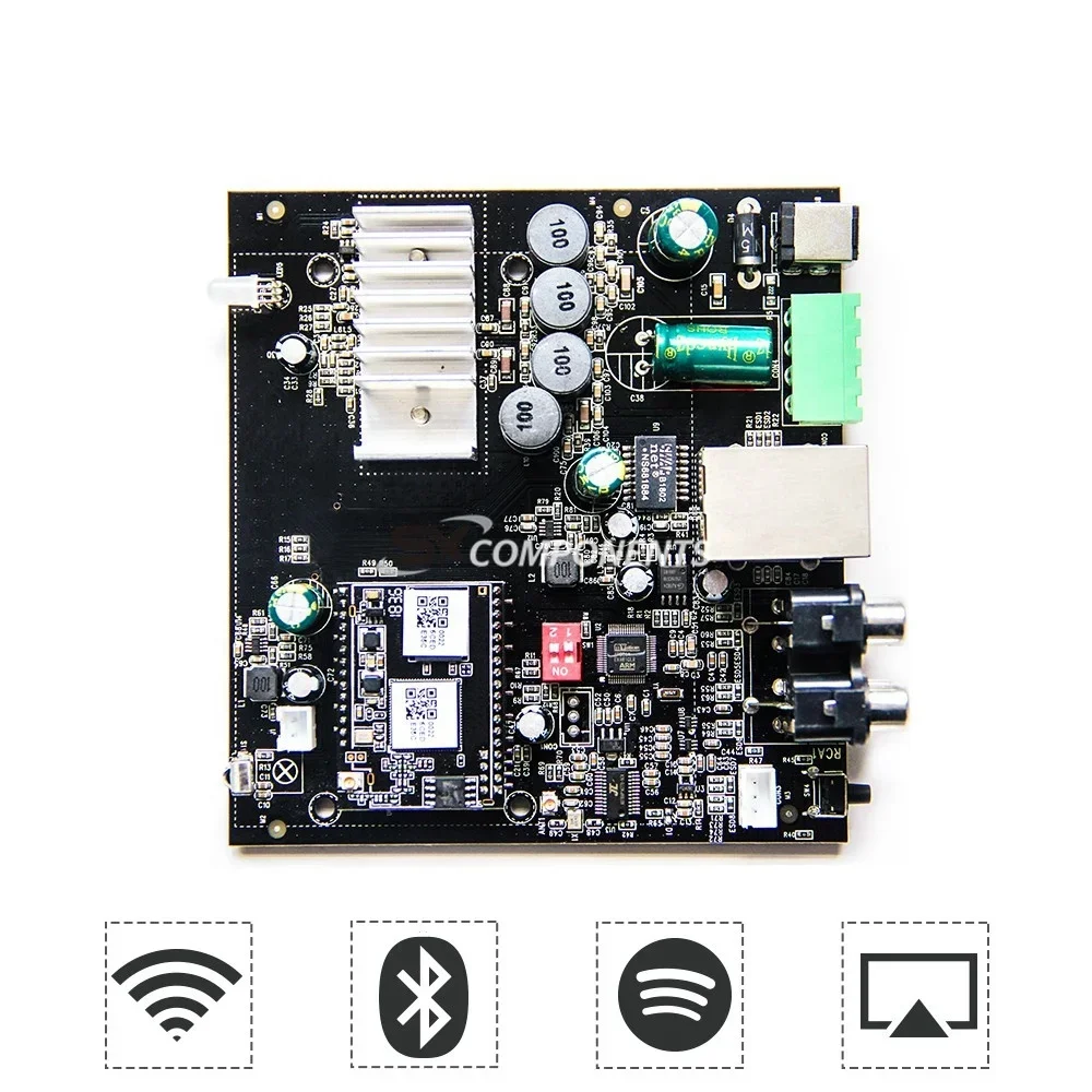 Up2stream WiFi and HiFi Stereo Class D digital audio Board multiroom amplifier with Spot fy Airplay Equalizer Free App
Up2stream WiFi and HiFi Stereo Class D digital audio Board multiroom amplifier with Spot fy Airplay Equalizer Free App