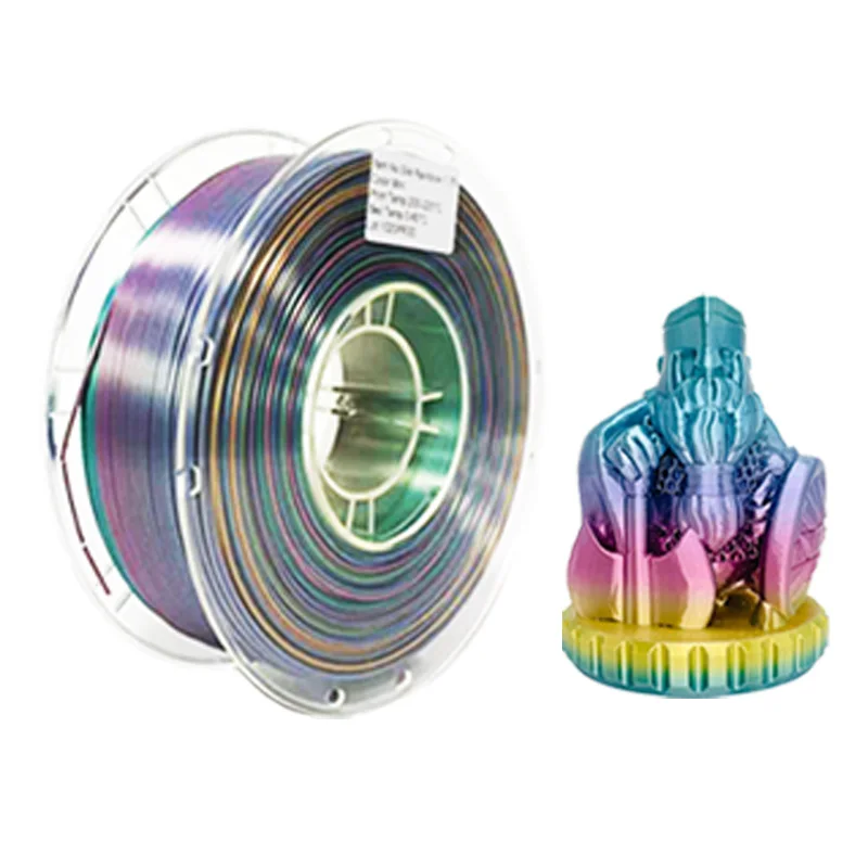 1.75mm Silk Rainbow 3D Printer Filament Multi-color Gradient 3D Printing Consumables PLA Filament 1kg
1.75mm Silk Rainbow 3D Printer Filament Multi-color Gradient 3D Printing Consumables PLA Filament 1kg