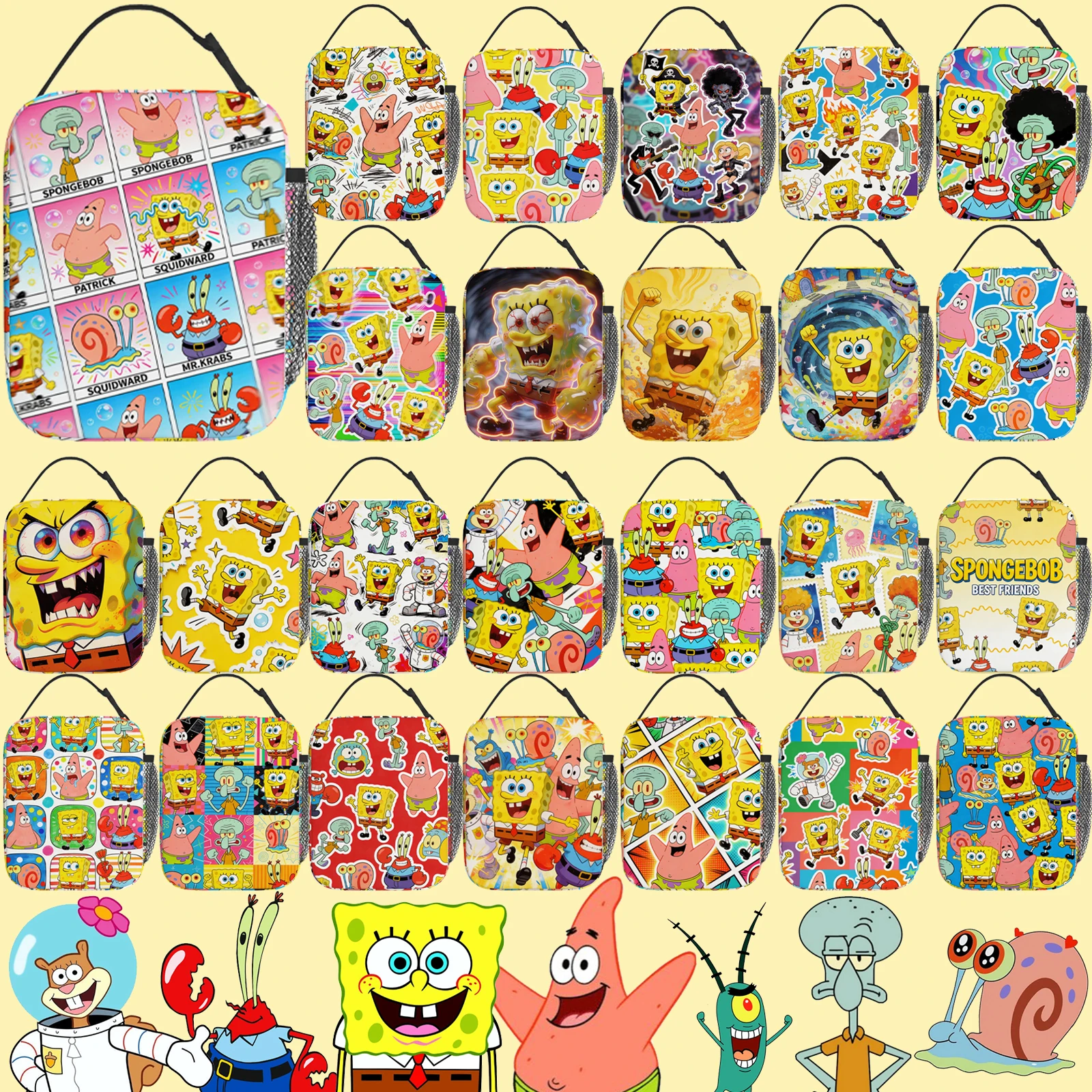1pc SpongeBob SquarePants Series 22 Designs,lunch bag, suitable for leisure travel portable meal bag, picnic, commuting, party
1pc SpongeBob SquarePants Series 22 Designs,lunch bag, suitable for leisure travel portable meal bag, picnic, commuting, party