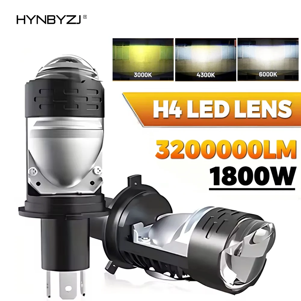 HYNBYZJ H4 LED Headlight Bulb Projector Lens Canbus Super Bright LED 1800W 3200000LM 6000K Hi/Low Light Apply To Car&Motorcycle
HYNBYZJ H4 LED Headlight Bulb Projector Lens Canbus Super Bright LED 1800W 3200000LM 6000K Hi/Low Light Apply To Car&Motorcycle