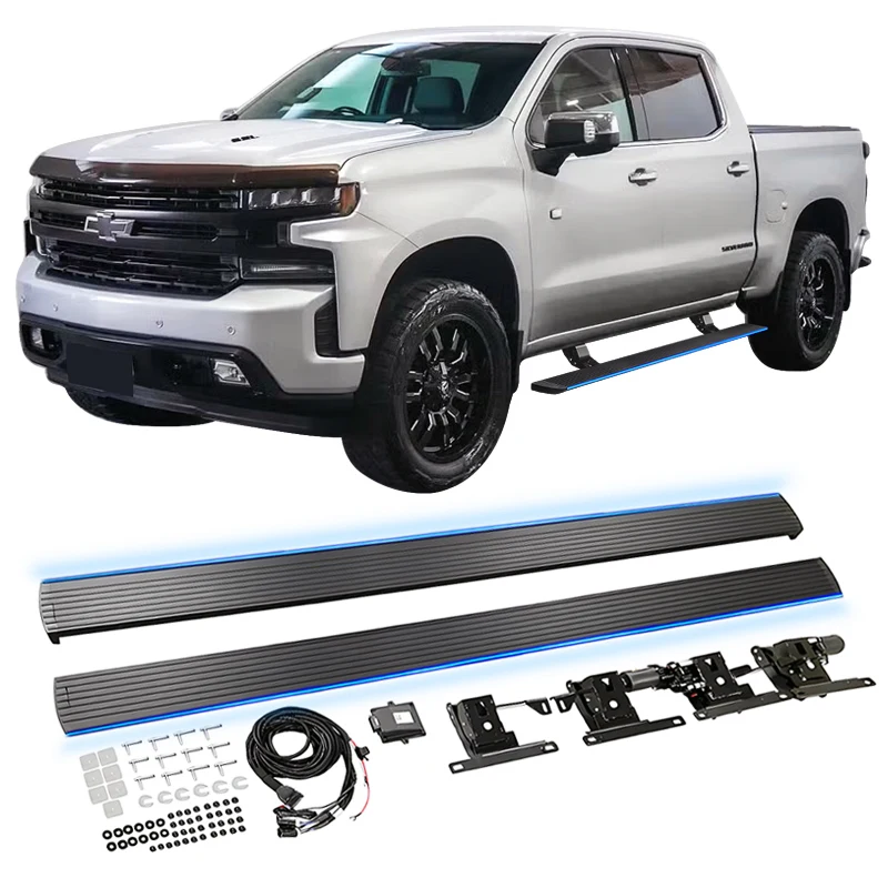 Автоматическая электрическая подножка, светодиодная подсветка для Chevrolet Silverado 1500 2500 2019+
Автоматическая электрическая подножка, светодиодная подсветка для Chevrolet Silverado 1500 2500 2019+
