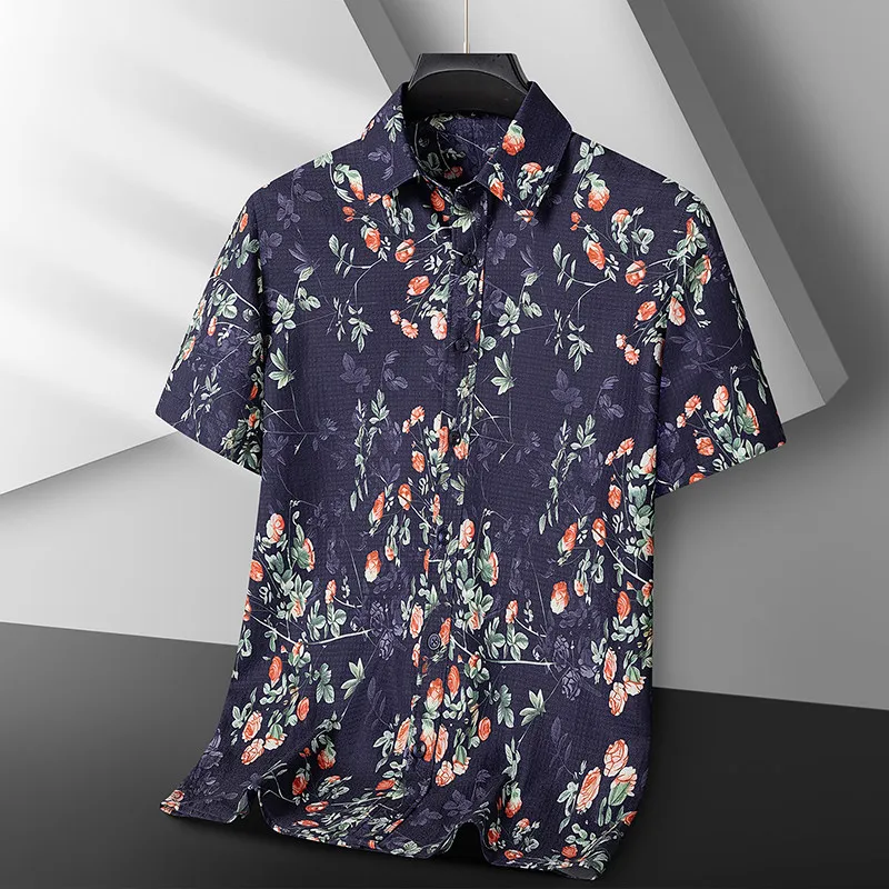 2026 Summer Foam Gauze Breathable Casual Shirt for Men Short Sleeve Slim Business Social Flower Shirts Comfortable Versatile Top
2026 Summer Foam Gauze Breathable Casual Shirt for Men Short Sleeve Slim Business Social Flower Shirts Comfortable Versatile Top