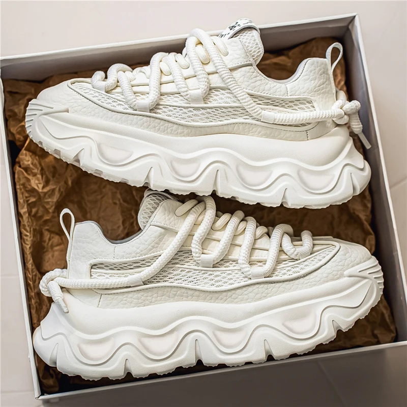 Men's Shoes Autumn Mesh Breathable Sports Shoes Lace Up Casual Thick Sole Height Increasing Wear-resisting Comfort Sneakers
Men's Shoes Autumn Mesh Breathable Sports Shoes Lace Up Casual Thick Sole Height Increasing Wear-resisting Comfort Sneakers