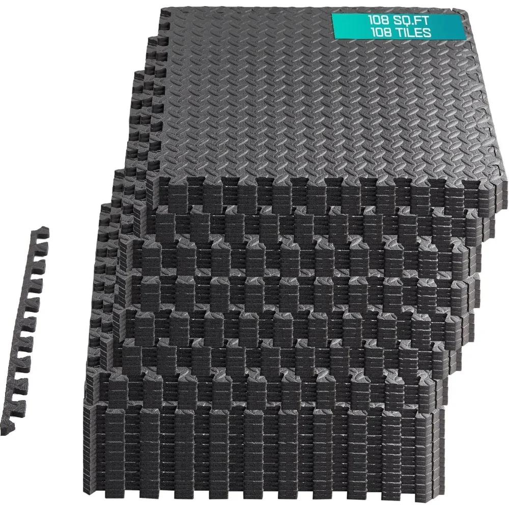 Puzzle/Interlocking Exercise Mat Tiles for Home Gym, Exercise EVA Foam Floor Padding with Border for Workout Equipment
Puzzle/Interlocking Exercise Mat Tiles for Home Gym, Exercise EVA Foam Floor Padding with Border for Workout Equipment