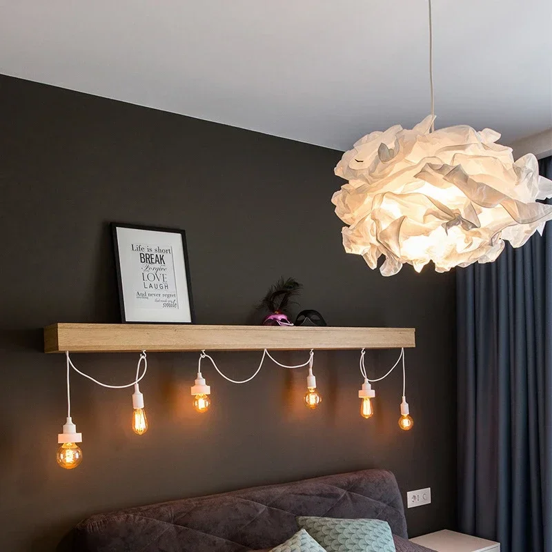 Bedroom Chandelier, Japanese Paper Lamp, Homestay, Study, Restaurant, Lighting Fixture, Nordic Creative Cloud Decoration
Bedroom Chandelier, Japanese Paper Lamp, Homestay, Study, Restaurant, Lighting Fixture, Nordic Creative Cloud Decoration