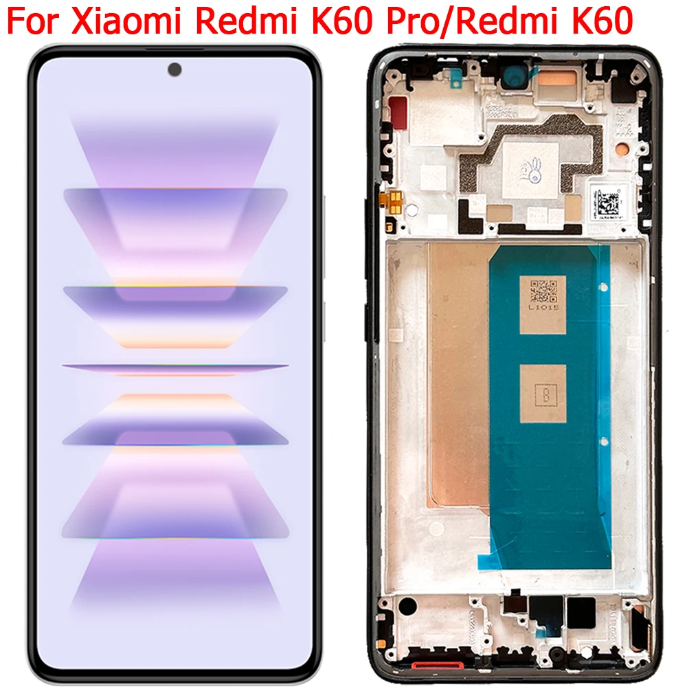 New Original K60 Pro LCD For Xiaomi Redmi K60 Display LCD Touch Screen Digitizer Panel With Frame Assembly Parts
New Original K60 Pro LCD For Xiaomi Redmi K60 Display LCD Touch Screen Digitizer Panel With Frame Assembly Parts