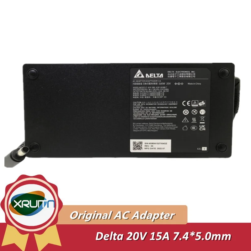 Оригинальный адаптер переменного тока для ноутбука DELTA ADP-300BB T, 20 в, 15 А, 300 Вт, зарядное устройство, оригинальный блок питания для ноутбука 7,4*5,0 мм, наконечник
Оригинальный адаптер переменного тока для ноутбука DELTA ADP-300BB T, 20 в, 15 А, 300 Вт, зарядное устройство, оригинальный блок питания для ноутбука 7,4*5,0 мм, наконечник