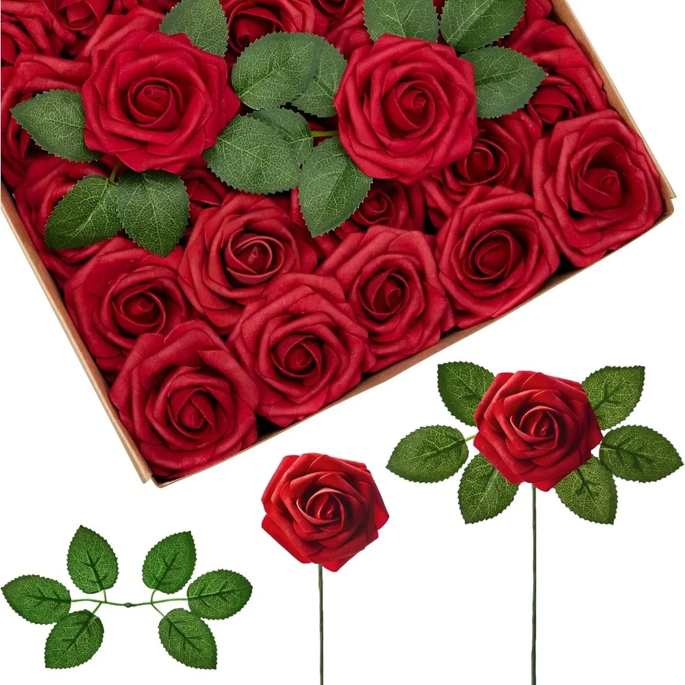 InnoGear Artificial Roses Flowers, 100 Pcs Dark Red Fake Roses for Decoration DIY Wedding Bouquets Centerpieces Bridal Shower Pa
InnoGear Artificial Roses Flowers, 100 Pcs Dark Red Fake Roses for Decoration DIY Wedding Bouquets Centerpieces Bridal Shower Pa