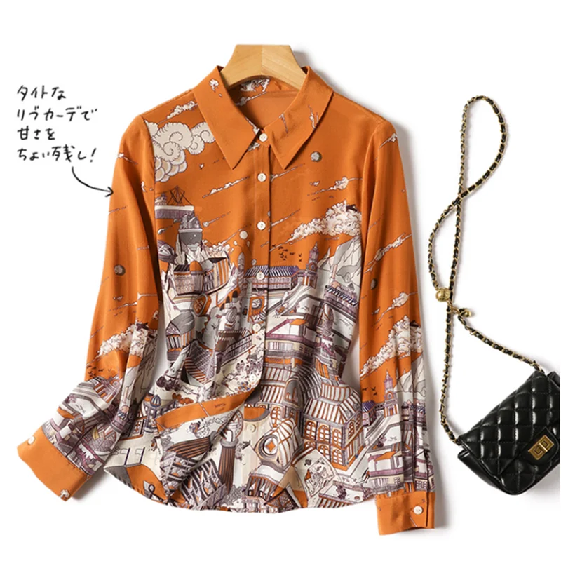 Women Graffit Print Casual Blouse Office Lady Chic Vintage Retro Business Shirts Chemise Blusas Woman Blousas Orange Tops NZ238
Women Graffit Print Casual Blouse Office Lady Chic Vintage Retro Business Shirts Chemise Blusas Woman Blousas Orange Tops NZ238