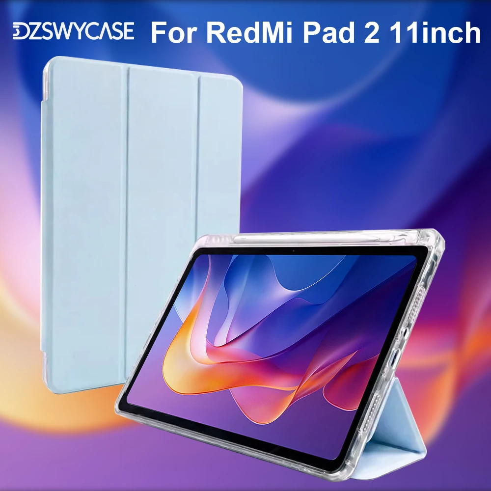Clear Case for Redmi Pad 2 2025 11 inch, Trifold Stand Case with Pencil Holder PU Leather Transparent Back Cover Auto Wake/Sleep
Clear Case for Redmi Pad 2 2025 11 inch, Trifold Stand Case with Pencil Holder PU Leather Transparent Back Cover Auto Wake/Sleep