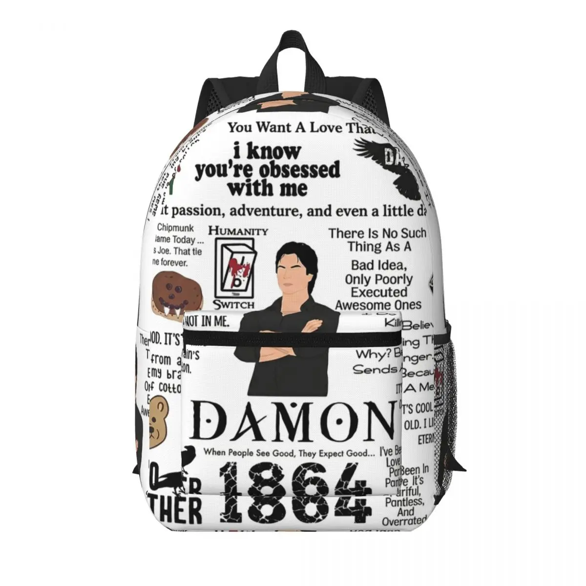 The Vampire Diaries Damon Salvatore TV Series Backpack School Bag Hiking Travel Daypack for Men Women Bookbag Shoulder Bags
The Vampire Diaries Damon Salvatore TV Series Backpack School Bag Hiking Travel Daypack for Men Women Bookbag Shoulder Bags