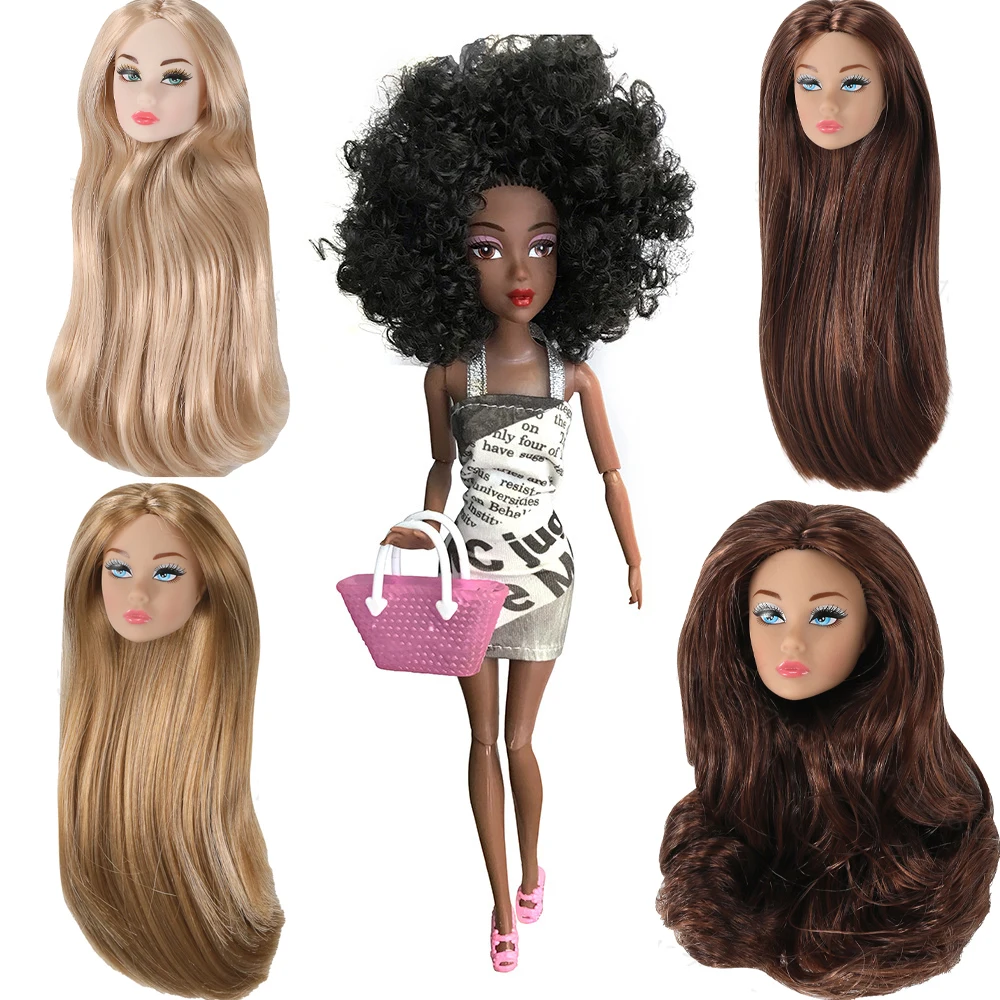 Doll Head Accessories 30cm 1/6 Supermodel Doll No Makeup Head Colorful Hair White/Black Skin With Make-up Head Girl Dress Up Toy
Doll Head Accessories 30cm 1/6 Supermodel Doll No Makeup Head Colorful Hair White/Black Skin With Make-up Head Girl Dress Up Toy