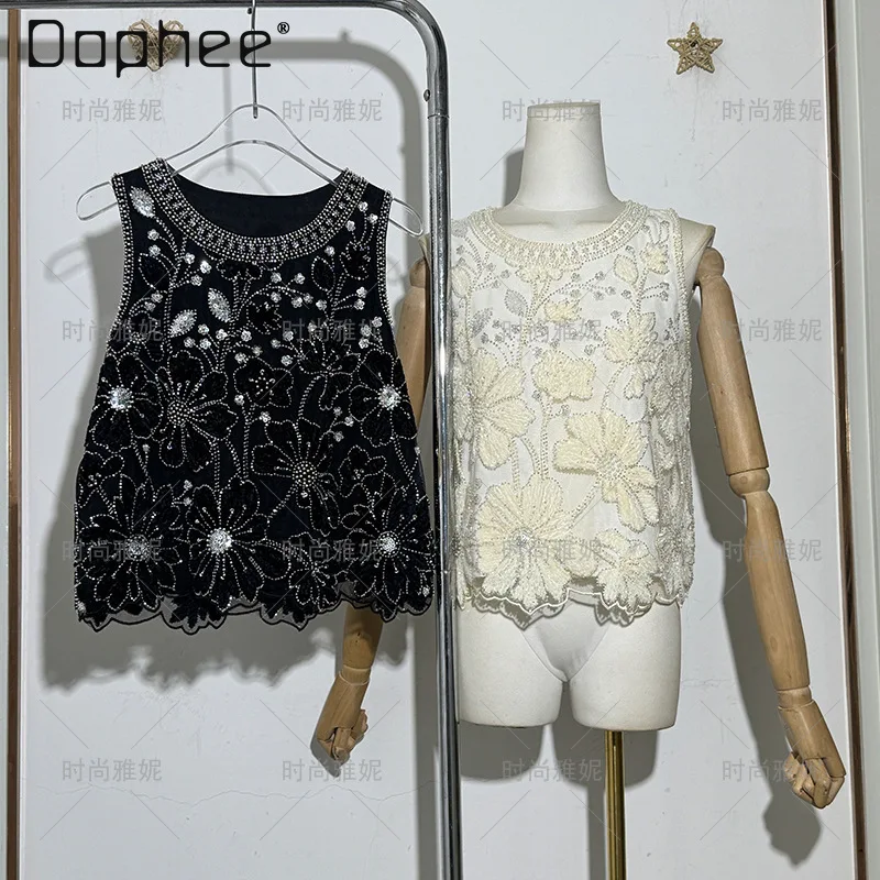 European Station Heavy Industry Sequined Beads Pearl Flower Vest Women Versatile Internet Celebrity Trend Stage Performance Top
European Station Heavy Industry Sequined Beads Pearl Flower Vest Women Versatile Internet Celebrity Trend Stage Performance Top