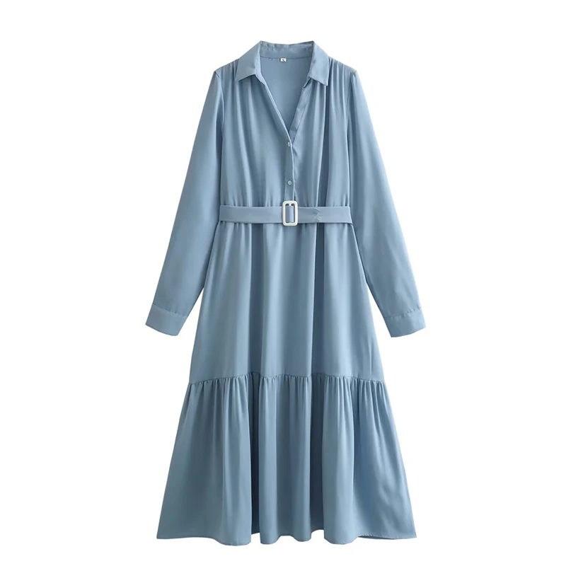 YENKYE Spring 2024 Women Solid With Belt Shirt Dresses Long Sleeve Lapel Collar Vestido Mujer Female A-line Midi Casual Dress
YENKYE Spring 2024 Women Solid With Belt Shirt Dresses Long Sleeve Lapel Collar Vestido Mujer Female A-line Midi Casual Dress