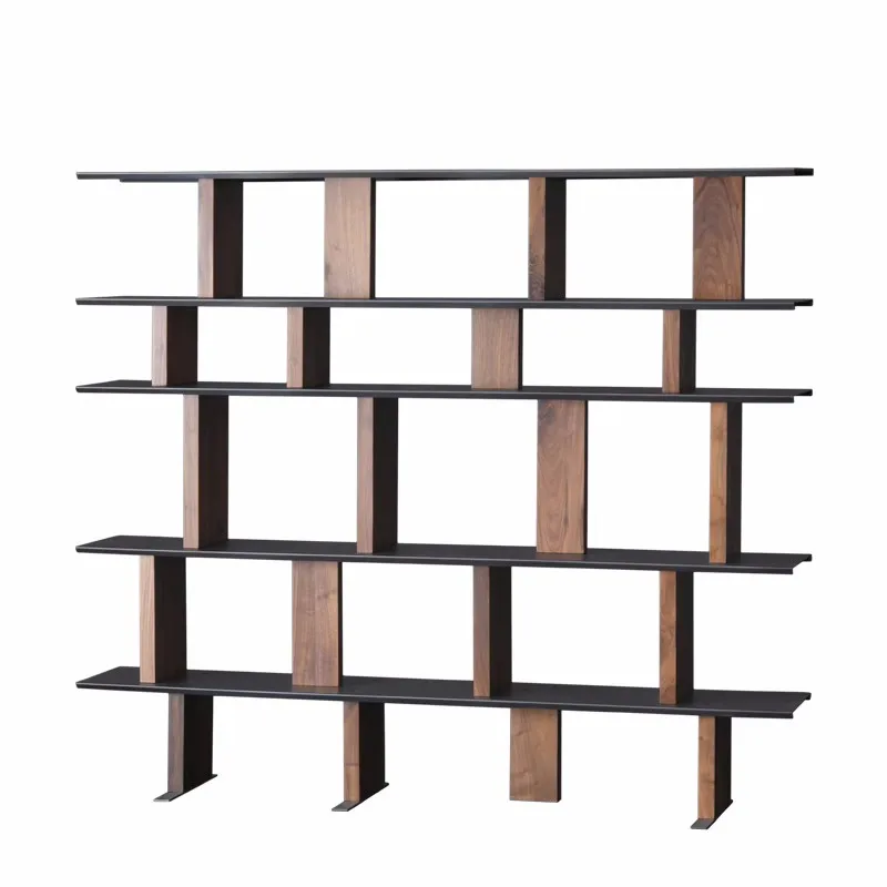 Imported Italian modern simple North American black walnut solid wood wrought iron bookshelf KOOB shelf creativity
Imported Italian modern simple North American black walnut solid wood wrought iron bookshelf KOOB shelf creativity
