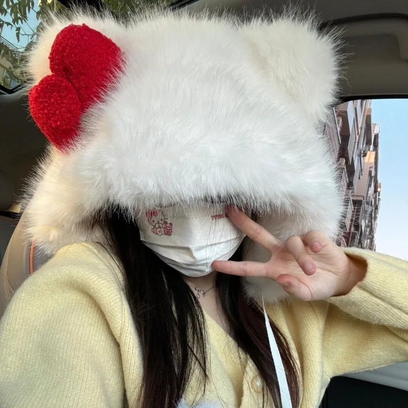 Kawaii Hello Kitty Sanrio Student Cute Cartoon Furry Hat Children Comfortable Warm Hat Keep Your Ears Warm Gift for Kids
Kawaii Hello Kitty Sanrio Student Cute Cartoon Furry Hat Children Comfortable Warm Hat Keep Your Ears Warm Gift for Kids