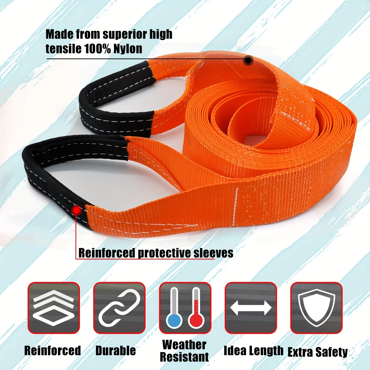 5ton Trailer Rope Hooks Practical Durable Outdoor Emergency Kit Nylon Tow Rope For Car Truck Trailer SUV Ropes
5ton Trailer Rope Hooks Practical Durable Outdoor Emergency Kit Nylon Tow Rope For Car Truck Trailer SUV Ropes