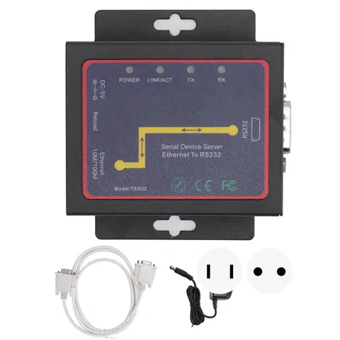 TXI022 RJ45 to RS232 Serial Network Adapter Bi Directional Transfer TCP IP Serial Network Adapter for Windows for Industrial