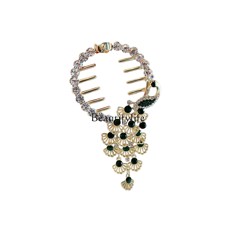 High sense elegant peacock hairpin headgear women's back of the head high balls fixed artifact disc hair
High sense elegant peacock hairpin headgear women's back of the head high balls fixed artifact disc hair