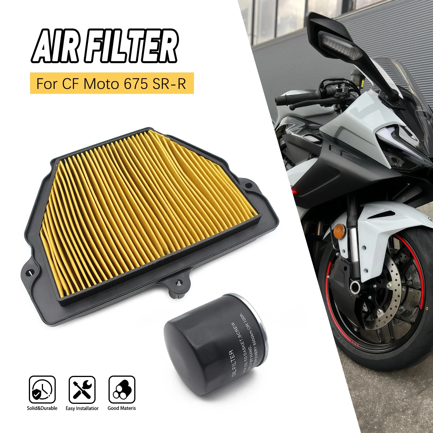 For CFMOTO 675SRR 675SS 675NK 675 SRR SS NK Motorcycle Oil Element Filter Air Filter Filters
For CFMOTO 675SRR 675SS 675NK 675 SRR SS NK Motorcycle Oil Element Filter Air Filter Filters