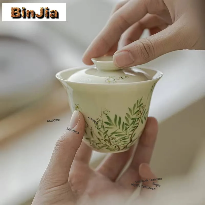 145ml Hand Painted Spring Trees Gaiwan Boutique Tea Tureen Household Tea Bowl With Lid Kit Tea Making Cover Bowl Teaset Gift
145ml Hand Painted Spring Trees Gaiwan Boutique Tea Tureen Household Tea Bowl With Lid Kit Tea Making Cover Bowl Teaset Gift