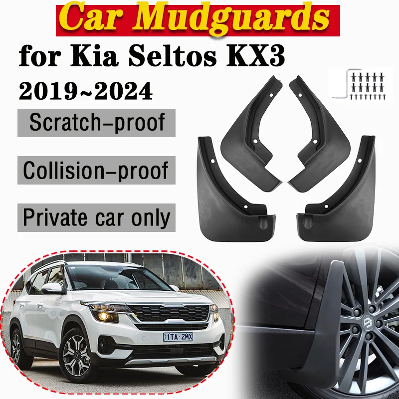4 шт. автомобильные брызговики для Kia Seltos 2019 ~ 2024 KX3 2023 брызговики передних колес брызговики передние и задние аксессуары
4 шт. автомобильные брызговики для Kia Seltos 2019 ~ 2024 KX3 2023 брызговики передних колес брызговики передние и задние аксессуары