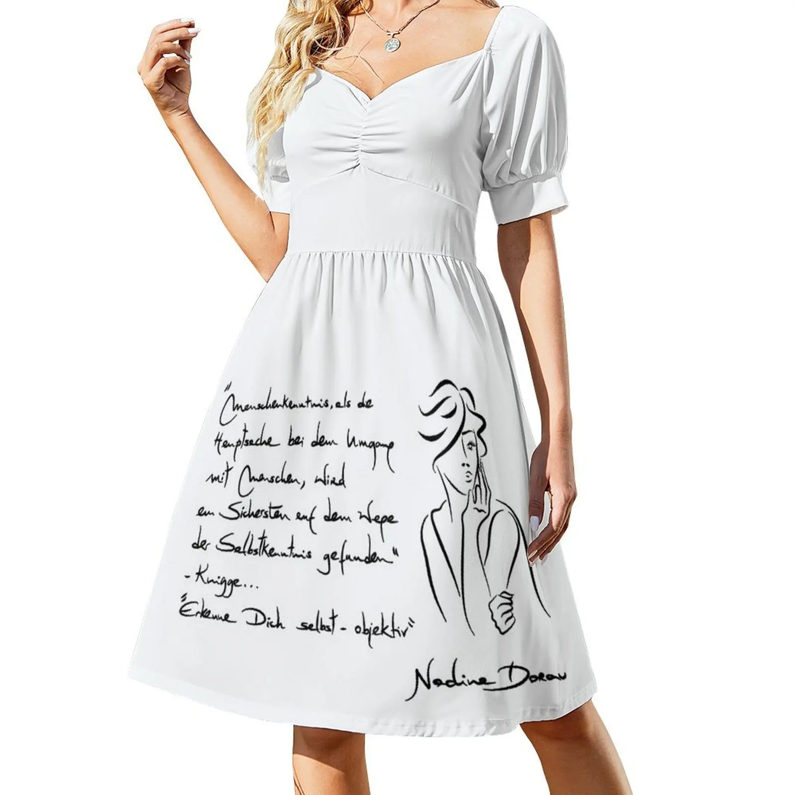 Nadine Dorau _ Etiquette saying Quote - 09 BLACK SERIES _ Handmade Short-Sleeved Dress clothes dress dresses Dress
Nadine Dorau _ Etiquette saying Quote - 09 BLACK SERIES _ Handmade Short-Sleeved Dress clothes dress dresses Dress