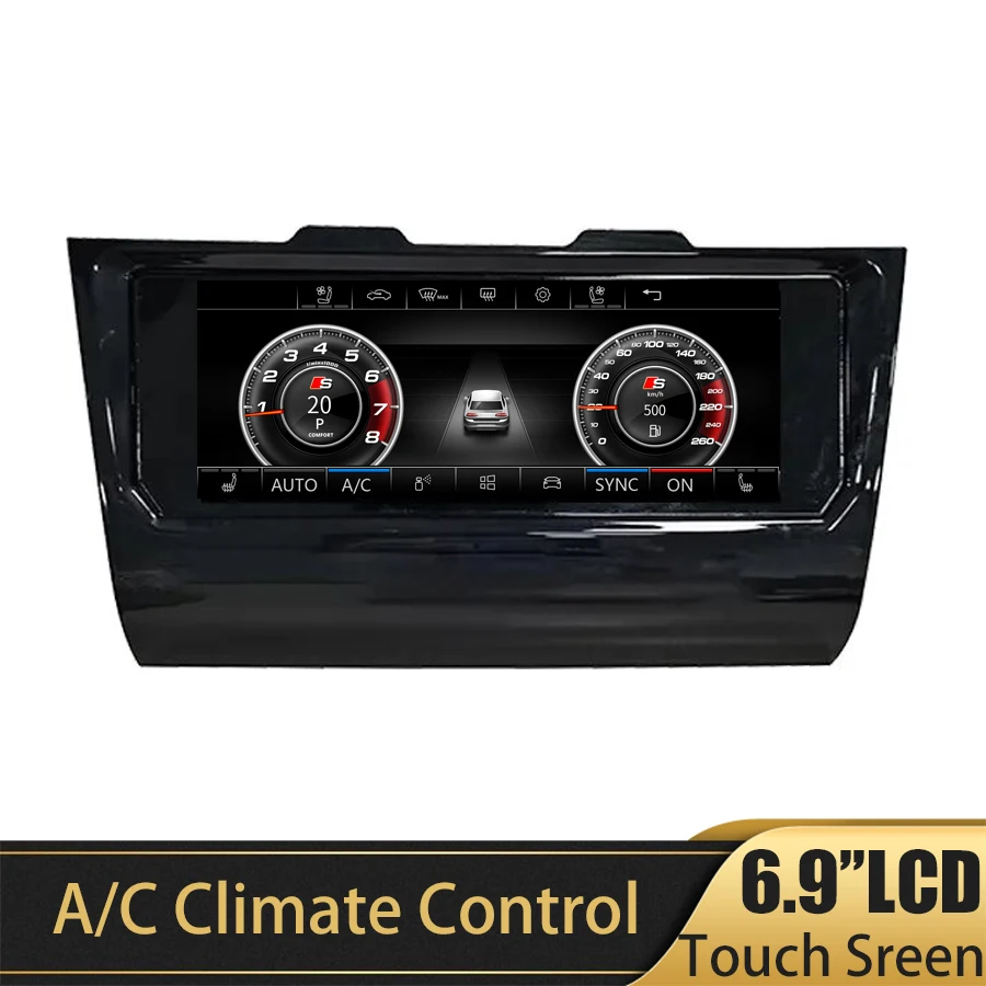 6,9-дюймовая цифровая панель обогревателя кондиционера для VW Golf 6 7 Tiguan Passat B7 B8 CC, вариант сенсорного экрана кондиционера 
6,9-дюймовая цифровая панель обогревателя кондиционера для VW Golf 6 7 Tiguan Passat B7 B8 CC, вариант сенсорного экрана кондиционера