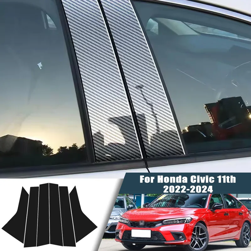 Glossy Black Carbon Fiber Window Door Deal B C Pillar Post Cover Sticker For Honda Civic 11th 2022-2024 2023
Glossy Black Carbon Fiber Window Door Deal B C Pillar Post Cover Sticker For Honda Civic 11th 2022-2024 2023