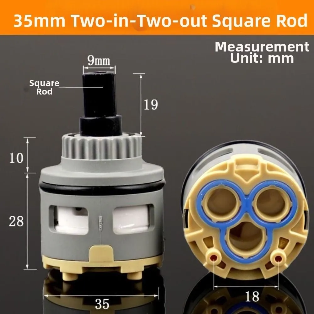 35mm Size Faucet Valve Core 2 Way Leak Proof Replacement Valve Watersaving Double Output Faucet Cartridge Vegetable Basin
35mm Size Faucet Valve Core 2 Way Leak Proof Replacement Valve Watersaving Double Output Faucet Cartridge Vegetable Basin