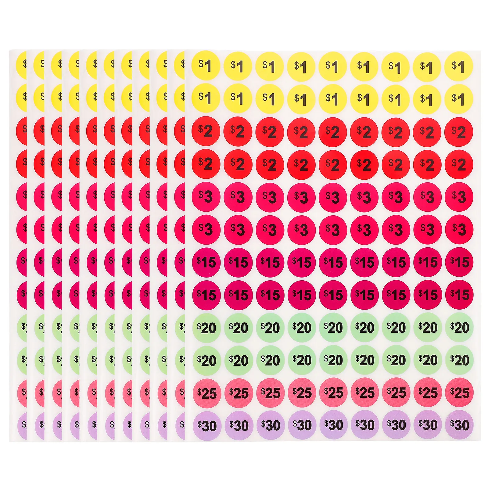 10 Sheets Eye-Catching Neon Colors Price Labels Round Pricing Stickers Simple Easy to Use for Market Sale Supermarket Supply
10 Sheets Eye-Catching Neon Colors Price Labels Round Pricing Stickers Simple Easy to Use for Market Sale Supermarket Supply