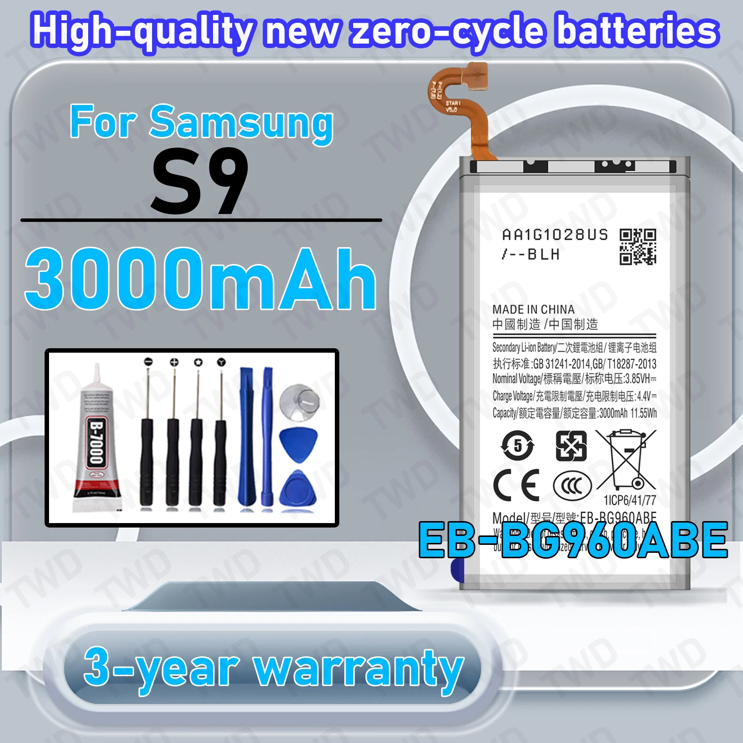EB-BG960ABE Аккумулятор большой емкости для Samsung Galaxy S9/SM-G960F/SM-G960/SM-G960F Новые аккумуляторы высокого качества + бесплатные инструменты
EB-BG960ABE Аккумулятор большой емкости для Samsung Galaxy S9/SM-G960F/SM-G960/SM-G960F Новые аккумуляторы высокого качества + бесплатные инструменты