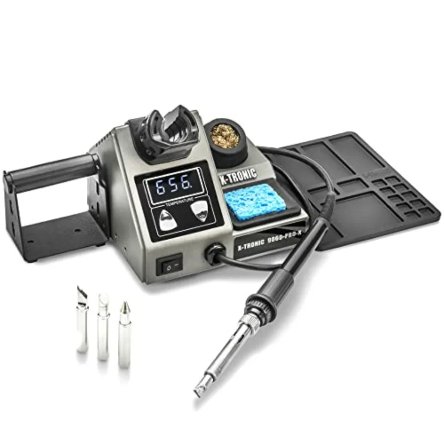 Model 9060-PRO-X • 200 Watt Stained Glass Soldering Iron Station w/4 Soldering Tips • Temp: 392°F - 842°F/200°C - 450°C • °C/°F
Model 9060-PRO-X • 200 Watt Stained Glass Soldering Iron Station w/4 Soldering Tips • Temp: 392°F - 842°F/200°C - 450°C • °C/°F