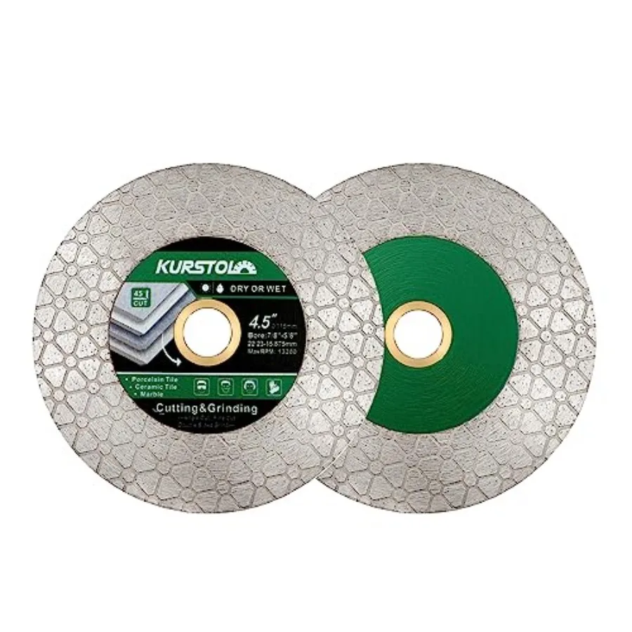 Diamond Cutting Disc - PCS 4."/mm Dual-Purpose Tile Diamond Saw BladeAngel Grinder Blade Arbor 7/8"-/8" for Cutting and Grindin
Diamond Cutting Disc - PCS 4."/mm Dual-Purpose Tile Diamond Saw BladeAngel Grinder Blade Arbor 7/8"-/8" for Cutting and Grindin