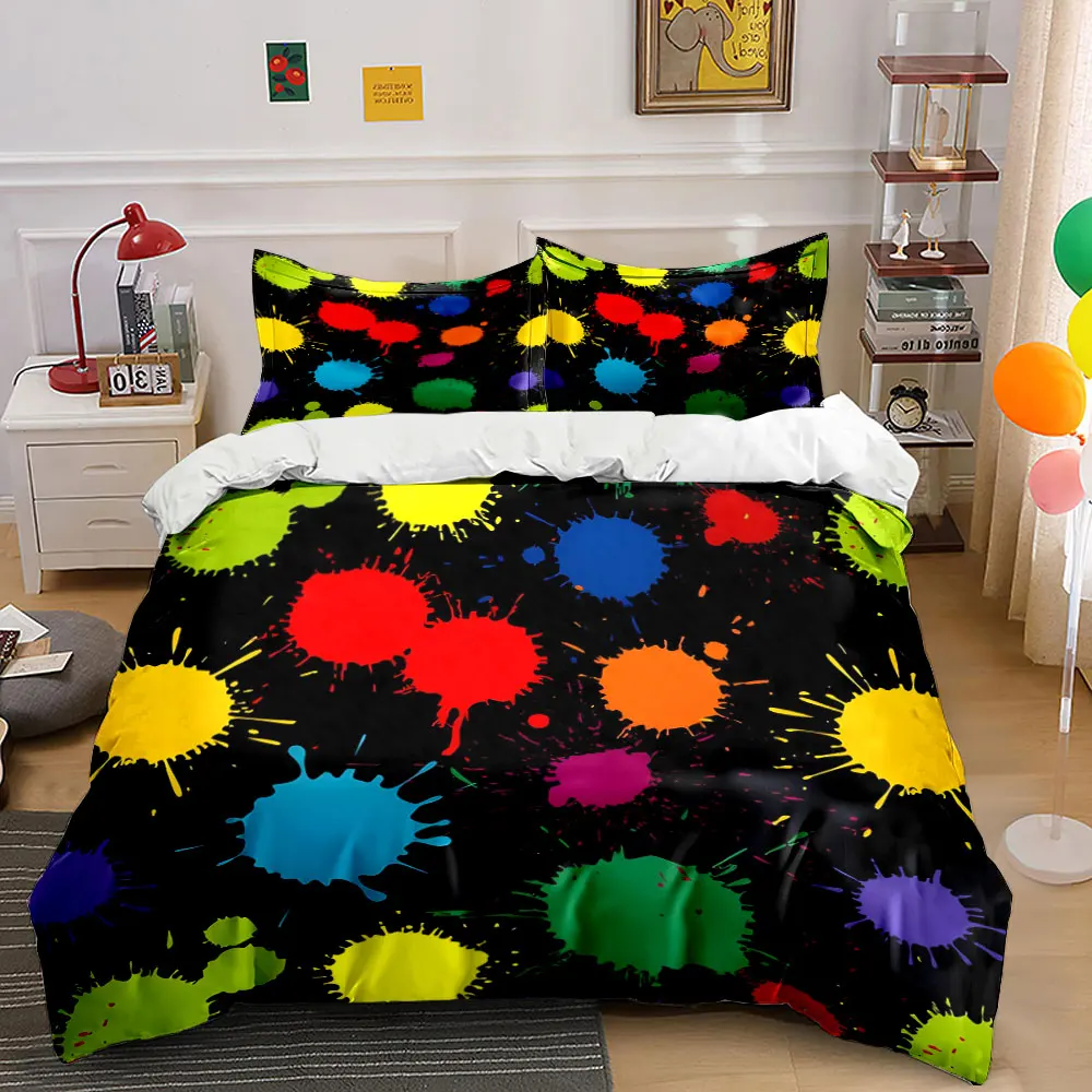 Colorful Paint Splatter Design Trio Set Exquisite three-piece bedding set gift for kids and adults
Colorful Paint Splatter Design Trio Set Exquisite three-piece bedding set gift for kids and adults