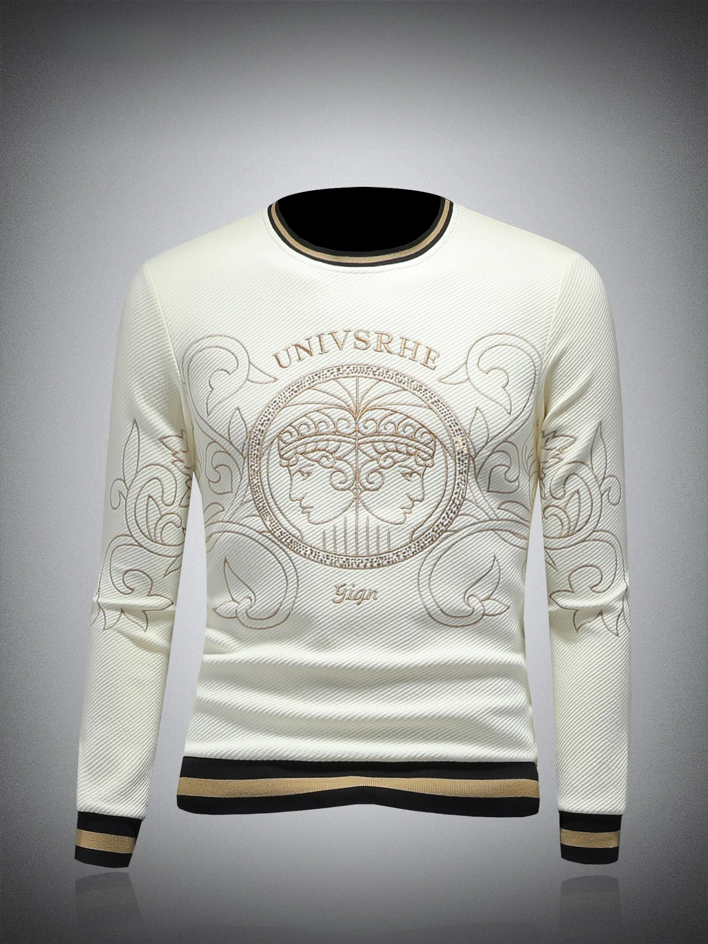 Trendy Men's Sweatirt Long Sve round Ne Overhead Embroidery High-End Sle Casual irt Autumn Winter Inner Wear Base ...
Trendy Men's Sweatirt Long Sve round Ne Overhead Embroidery High-End Sle Casual irt Autumn Winter Inner Wear Base ...