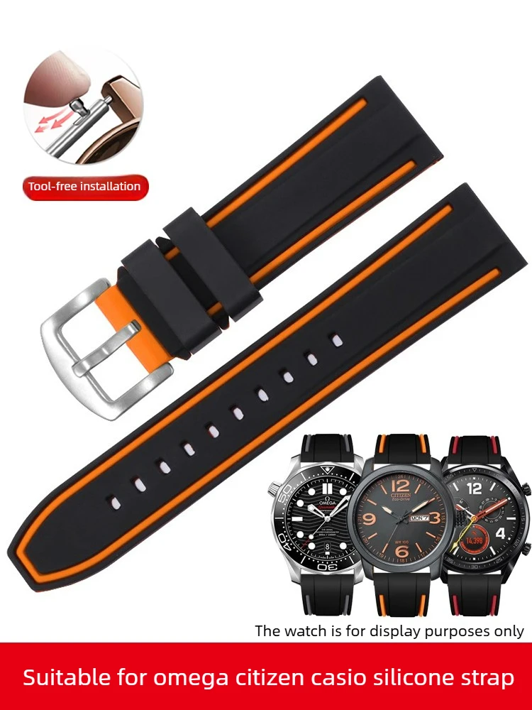 Soft Silicone Watch Strap for Tissot Casio Seiko Omega Mido Citizen Sports Watch Strap Men
Soft Silicone Watch Strap for Tissot Casio Seiko Omega Mido Citizen Sports Watch Strap Men
