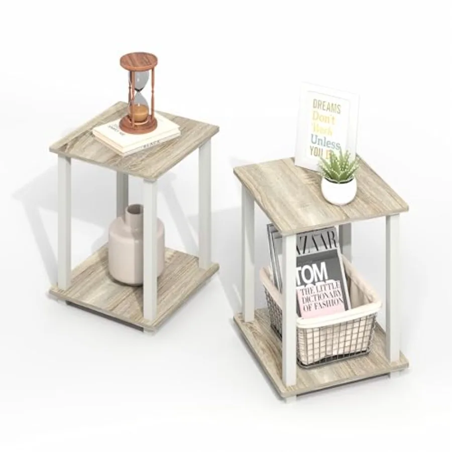 Комплект из 2-х простых прикроватных столиков/тумбочек для гостиной и спальни, светлый дуб
Комплект из 2-х простых прикроватных столиков/тумбочек для гостиной и спальни, светлый дуб