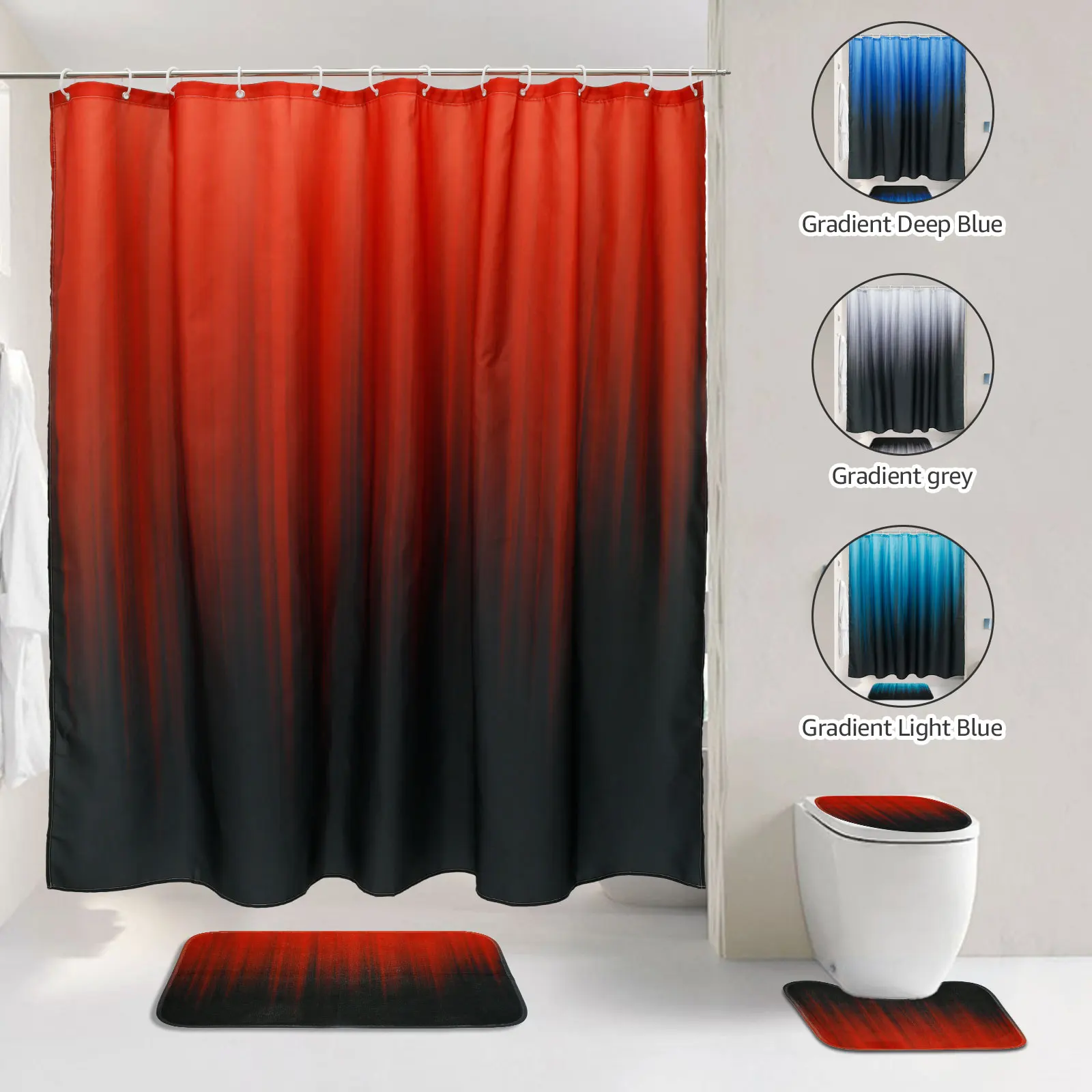 4Pcs Waterproof Shower Curtain with Rugs Bathroom Sets Polyester Fabric Bathroom Shower Curtain Enduring Curtain Bathroom Decor
4Pcs Waterproof Shower Curtain with Rugs Bathroom Sets Polyester Fabric Bathroom Shower Curtain Enduring Curtain Bathroom Decor