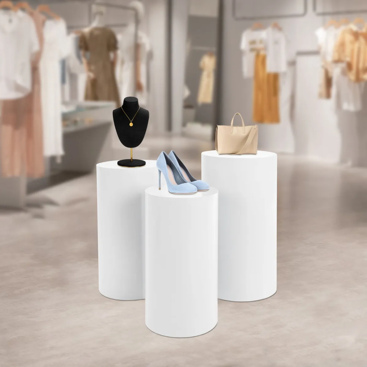 Набор из 3 белых цилиндрических подставок-пьедесталов - цельная конструкция для вечеринок, банкетов, детских праздников, десертных столов, декора для тортов
Набор из 3 белых цилиндрических подставок-пьедесталов - цельная конструкция для вечеринок, банкетов, детских праздников, десертных столов, декора для тортов