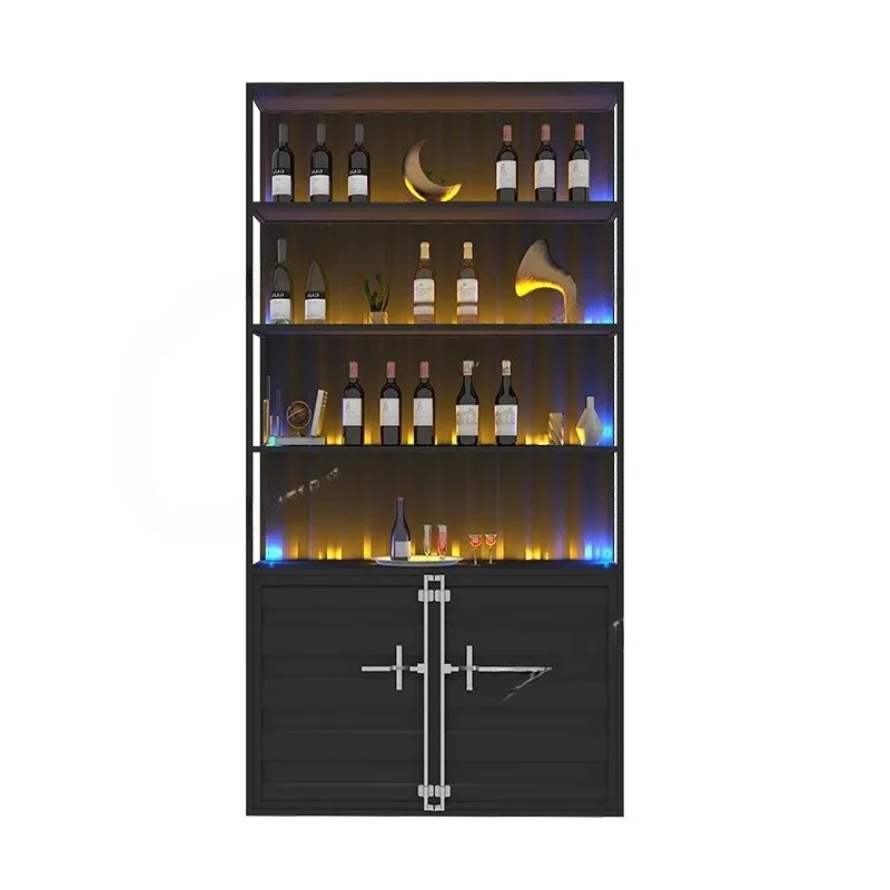 Industrial style red wine rack, container wrought iron bar bar floor-to-ceiling multi-layer display rack
Industrial style red wine rack, container wrought iron bar bar floor-to-ceiling multi-layer display rack