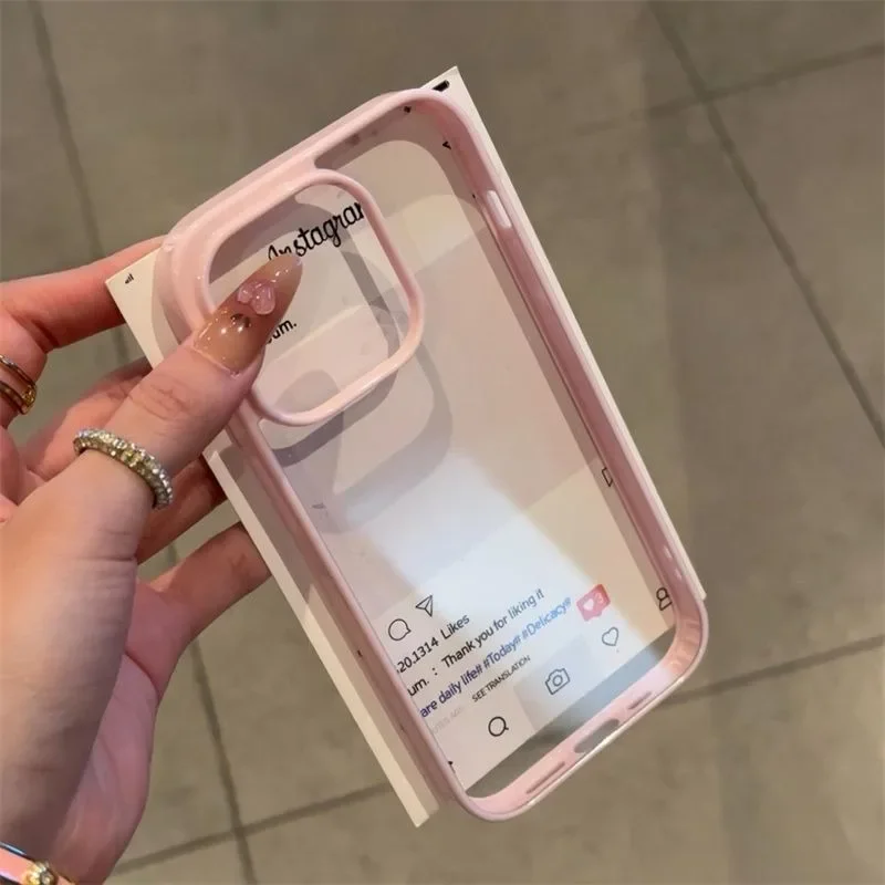 Luxury Candy Color Frame Transparent Case For iPhone 16 15 14 13 12 Pro Max 16 Plus Shockproof Hit Color Clear Bumper Back Cover
Luxury Candy Color Frame Transparent Case For iPhone 16 15 14 13 12 Pro Max 16 Plus Shockproof Hit Color Clear Bumper Back Cover