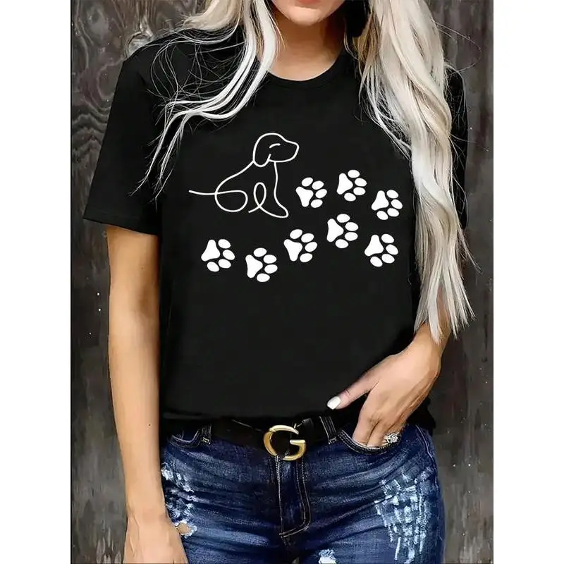 Cute Dog Paw Print T-Shirt Women's Men's Minimalist Puppy Line Art Graphic Tee Pet Lover Gift Dog Mom Dad Apparel Simple Animal
Cute Dog Paw Print T-Shirt Women's Men's Minimalist Puppy Line Art Graphic Tee Pet Lover Gift Dog Mom Dad Apparel Simple Animal