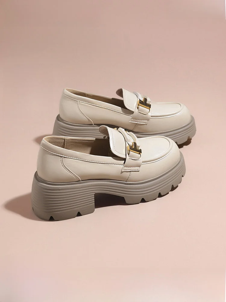 Red Dragonfly Genuine Leather White Women's Shoes Summer Thick Bottom Loafers Heightening Casual round Toe Rubber Outsole
Red Dragonfly Genuine Leather White Women's Shoes Summer Thick Bottom Loafers Heightening Casual round Toe Rubber Outsole